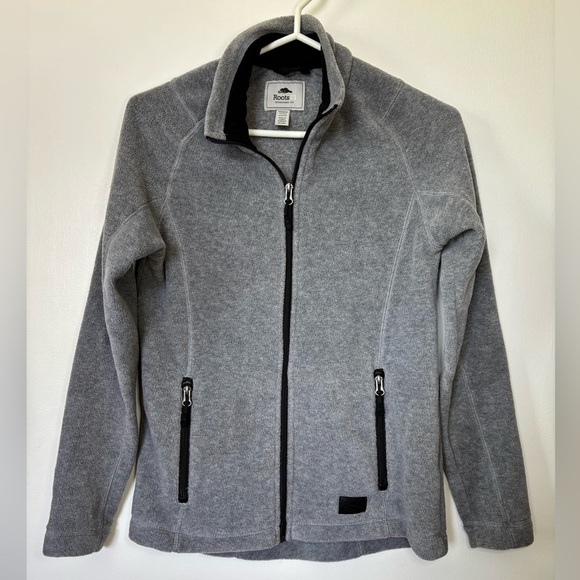 Roots Tops - Roots Grey Full-Zip Fleece Jacket XS